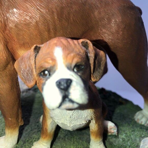 Danbury Mint "Chip Off The Old Block" Boxer Figurine Puppy 6x5 - Picture 4 of 10